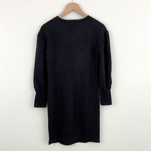 🌸SOLD🌸 NWT Walter Baker | Black Chenille Rib Knit Sweater Dress XS - Picture 5 of 11